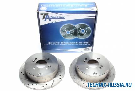 Тормозные диски 262mm с перфорацией и насечками Hyundai i20 TA-TECHNIX EVOBS1713P