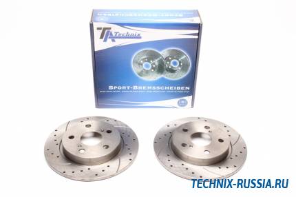 Тормозные диски 270mm с перфорацией и насечками Toyota Auris E15 Touring TA-TECHNIX EVOBS1748P