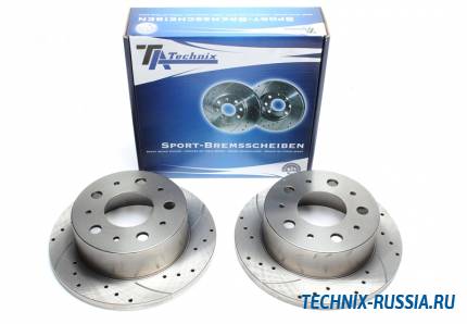 Тормозные диски 280mm с перфорацией и насечками Peugeot Boxer/Kasten/Pritsche TA-TECHNIX EVOBS1763P