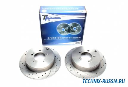 Тормозные диски 302mm с перфорацией и насечками Peugeot 4007 TA-TECHNIX EVOBS1783P