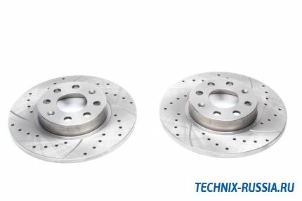 Тормозные диски 257mm с перфорацией и насечками Fiat Punto/ Grande Punto TA-TECHNIX EVOBS1791P