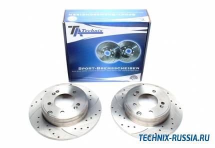 Тормозные диски 284mm с перфорацией и насечками Hyundai Grandeur TA-TECHNIX EVOBS1828P