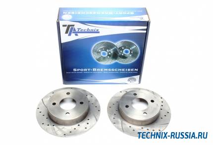 Тормозные диски 240mm с перфорацией и насечками Nissan Micra K11 TA-TECHNIX EVOBS1838P