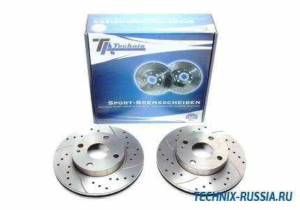 Тормозные диски 235mm с перфорацией и насечками Mazda 323S IV TA-TECHNIX EVOBS2001P