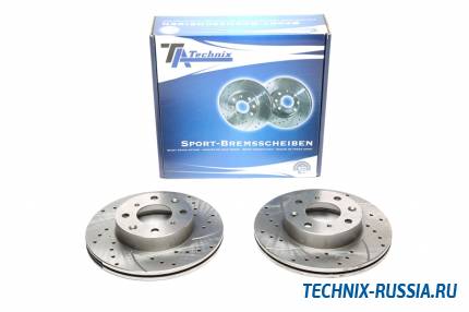 Тормозные диски 242mm с перфорацией и насечками Honda Prelude III TA-TECHNIX EVOBS2002P