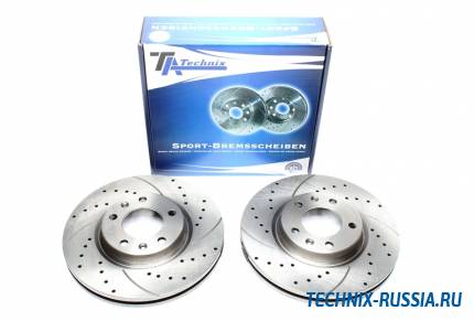 Тормозные диски 283mm с перфорацией и насечками Peugeot 407SW TA-TECHNIX EVOBS20039P