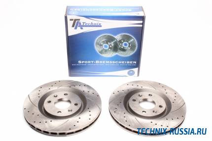 Тормозные диски 305mm с перфорацией и насечками Peugeot 406 Coupe TA-TECHNIX EVOBS20054P