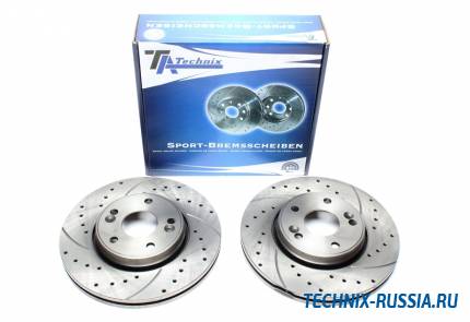 Тормозные диски 280mm с перфорацией и насечками Renault Laguna II TA-TECHNIX EVOBS20056P