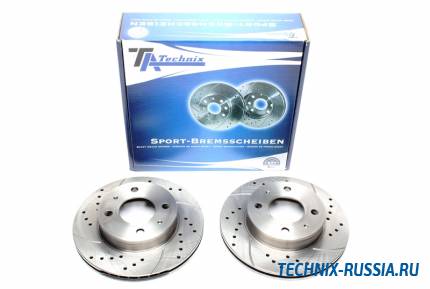 Тормозные диски 234mm с перфорацией и насечками Hyundai Atos Prime TA-TECHNIX EVOBS20098P