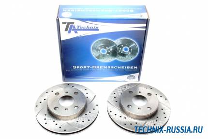 Тормозные диски 238mm с перфорацией и насечками Toyota Corolla Compact E11 TA-TECHNIX EVOBS20117P