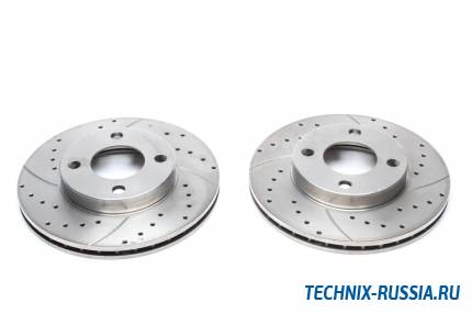 Тормозные диски 256mm с перфорацией и насечками Audi 100 44 TA-TECHNIX EVOBS2012P