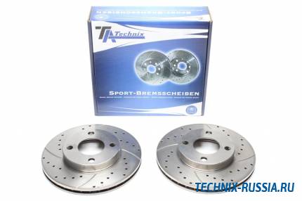 Тормозные диски 256mm с перфорацией и насечками Audi 80 B3 TA-TECHNIX EVOBS2012P