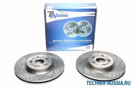 Тормозные диски 295mm с перфорацией и насечками Toyota Toyota T25 Avensis TA-TECHNIX EVOBS20200P