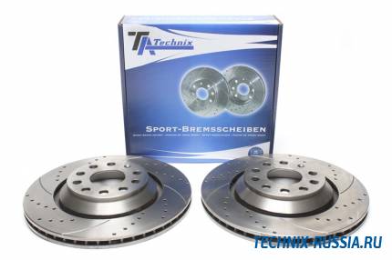 Тормозные диски 310 mm с перфорацией и насечками VW Golf VII TA-TECHNIX EVOBS20201P