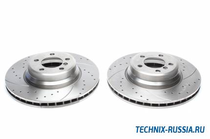 Тормозные диски 348mm с перфорацией и насечками BMW 7er E65 E66 TA-TECHNIX EVOBS20215P