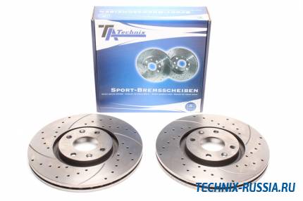 Тормозные диски 302mm с перфорацией и насечками Peugeot 307 TA-TECHNIX EVOBS20240P