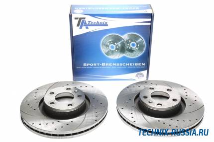 Тормозные диски 321mm с перфорацией и насечками Audi A8 D3 TA-TECHNIX EVOBS20247P