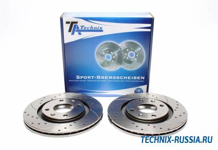 Тормозные диски 266 mm с перфорацией и насечками Peugeot 405 II Break TA-TECHNIX EVOBS2025P