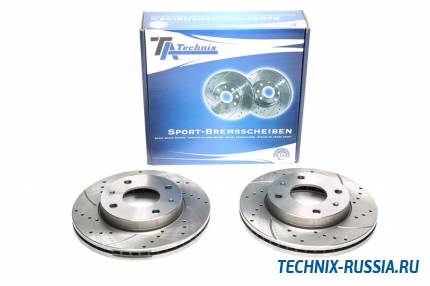 Тормозные диски 257mm с перфорацией и насечками Hyundai Elantra XD TA-TECHNIX EVOBS20324P