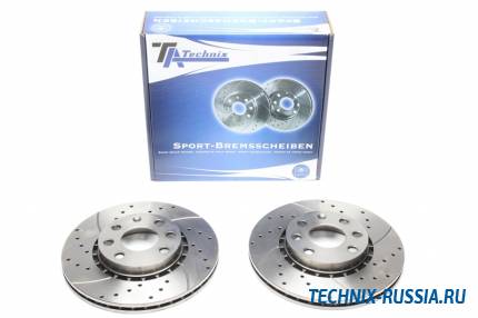 Тормозные диски 256mm с перфорацией и насечками Opel Tigra TA-TECHNIX EVOBS2033P