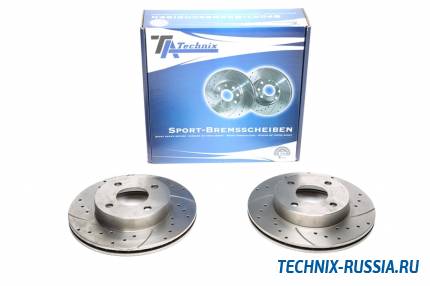 Тормозные диски 238mm с перфорацией и насечками Nissan Micra II K11 TA-TECHNIX EVOBS20348P