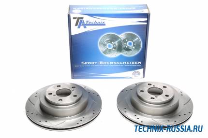 Тормозные диски 290mm с перфорацией и насечками Subaru Legacy IV BL BP TA-TECHNIX EVOBS20351P