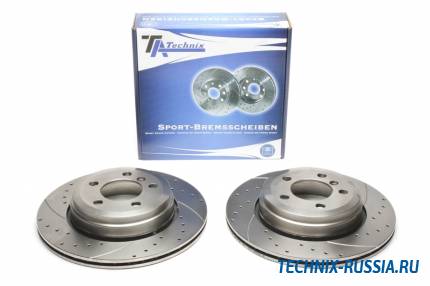 Тормозные диски 324mm с перфорацией и насечками BMW 7er E65 E66 TA-TECHNIX EVOBS20355P