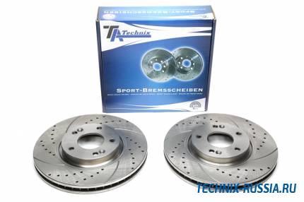 Тормозные диски 300mm с перфорацией и насечками Hyundai Sonata V TA-TECHNIX EVOBS20374P