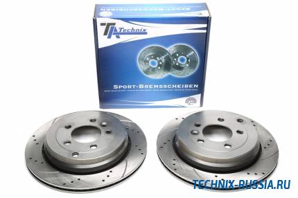 Тормозные диски 325mm с перфорацией и насечками Land Rover Discovery III TA-TECHNIX EVOBS20378P