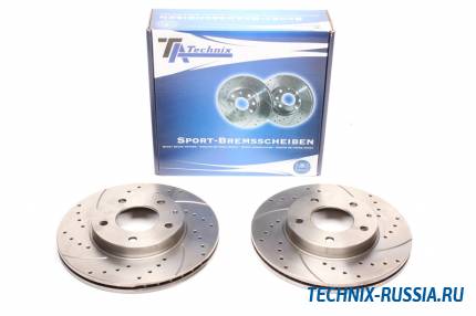 Тормозные диски 274mm с перфорацией и насечками Mazda 323 TA-TECHNIX EVOBS20392P