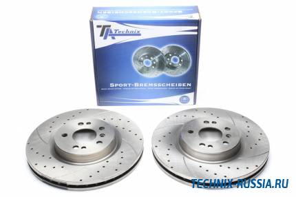 Тормозные диски 330mm с перфорацией и насечками Mercedes-Benz R-Klasse W251 TA-TECHNIX EVOBS20397P