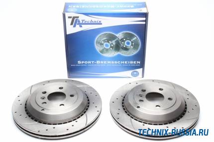 Тормозные диски 330mm с перфорацией и насечками Mercedes-Benz M-Klasse W164 TA-TECHNIX EVOBS20398P