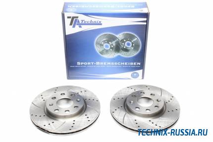 Тормозные диски 257mm с перфорацией и насечками Opel Corsa D TA-TECHNIX EVOBS20425P