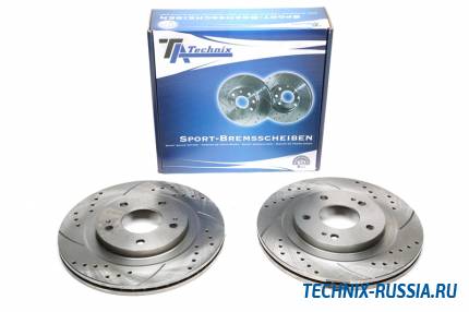 Тормозные диски 285mm с перфорацией и насечками Toyota Pajero II Canvas Top TA-TECHNIX EVOBS20427P