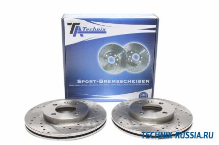 Тормозные диски 256 mm с перфорацией и насечками VW Scirocco II TA-TECHNIX EVOBS2050P