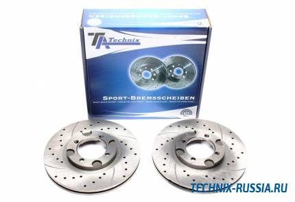 Тормозные диски 250,2mm с перфорацией и насечками Mazda Mazda 626 II TA-TECHNIX EVOBS2054P