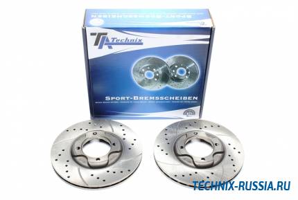 Тормозные диски 238mm с перфорацией и насечками Mazda 323 III TA-TECHNIX EVOBS2055P