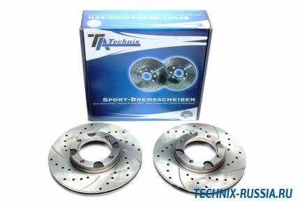 Тормозные диски 242,2mm с перфорацией и насечками Hyundai S Coupe TA-TECHNIX EVOBS2057P