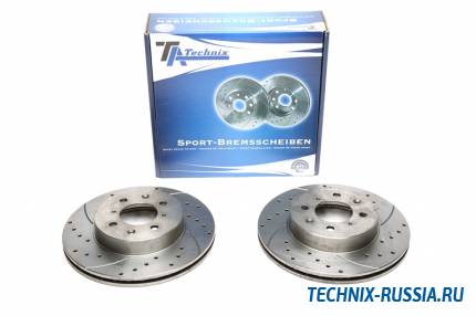 Тормозные диски 262mm с перфорацией и насечками Honda Prelude III BA TA-TECHNIX EVOBS2058P