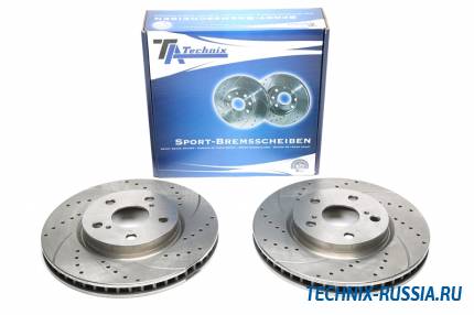 Тормозные диски 296mm с перфорацией и насечками Lexus IS II+III TA-TECHNIX EVOBS20598P