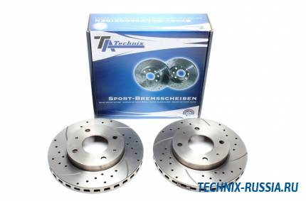 Тормозные диски 257mm с перфорацией и насечками Hyundai Sonata III Y-3 TA-TECHNIX EVOBS2059P