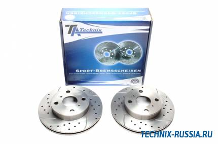 Тормозные диски 238mm с перфорацией и насечками Toyota Corolla Compact E9 TA-TECHNIX EVOBS2061P