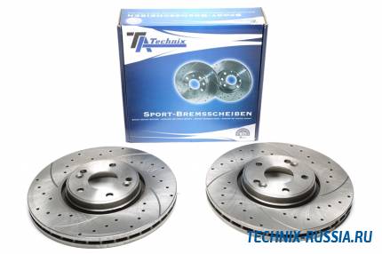 Тормозные диски 308mm с перфорацией и насечками Renault Laguna II Grandtour TA-TECHNIX EVOBS20655P