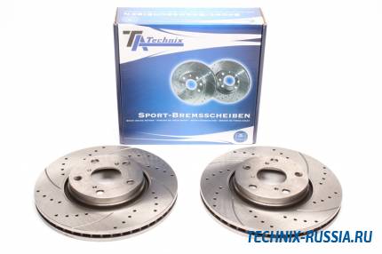 Тормозные диски 295mm с перфорацией и насечками Toyota Auris E15 TA-TECHNIX EVOBS20658P