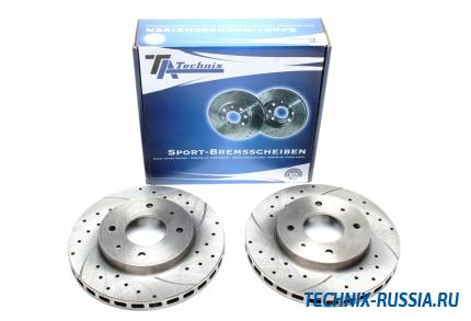 Тормозные диски 266mm с перфорацией и насечками Mitsubishi Galant IV TA-TECHNIX EVOBS2065P