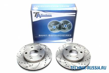 Тормозные диски 296mm с перфорацией и насечками Toyota Camry V3 TA-TECHNIX EVOBS20537P