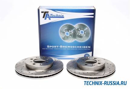 Тормозные диски 262mm с перфорацией и насечками Honda Civic VI MB MC/ EJ EM1/ MA/ EJ EK TA-TECHNIX EVOBS2073P