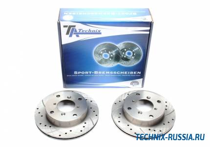 Тормозные диски 231mm с перфорацией и насечками Subaru Justy II JMA MS TA-TECHNIX EVOBS2074P