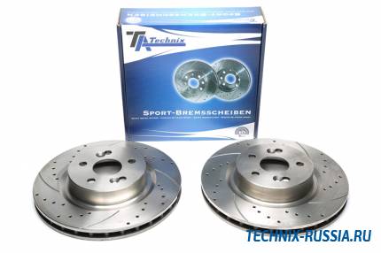 Тормозные диски 312,5mm с перфорацией и насечками Renault Megane II TA-TECHNIX EVOBS20774P