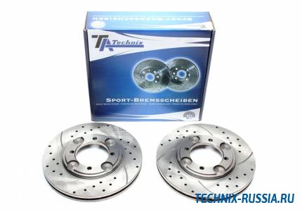 Тормозные диски 257mm с перфорацией и насечками Hyundai Coupe TA-TECHNIX EVOBS2078P